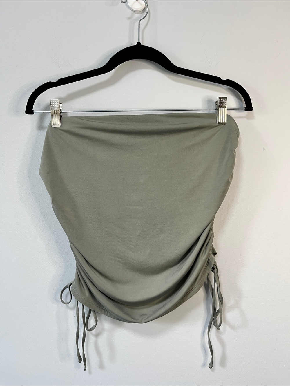 Express Ruched Sage Tube Tope Size L